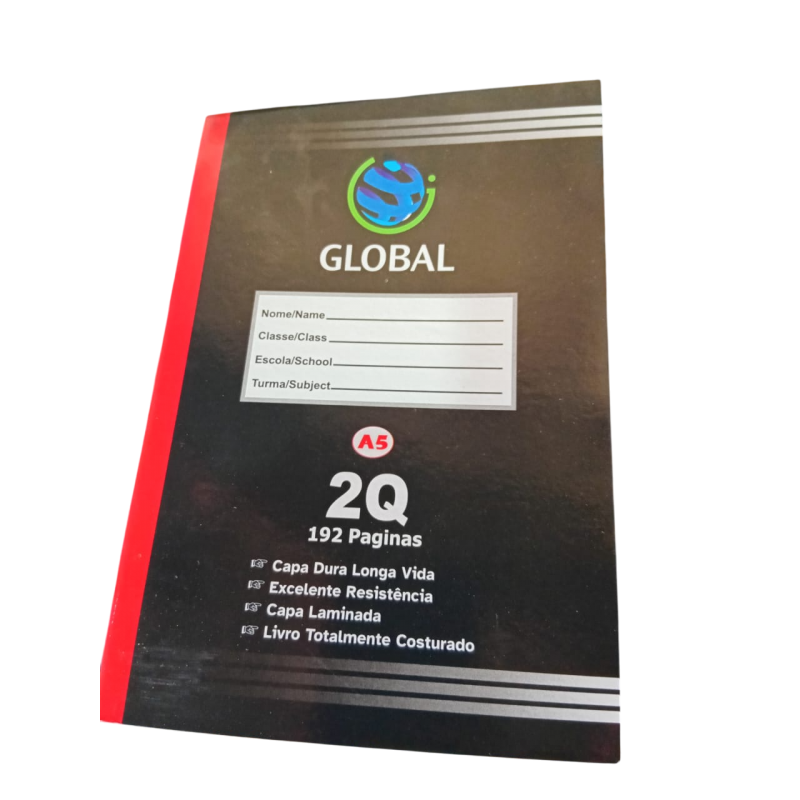 Caderno A5 Capa Preta