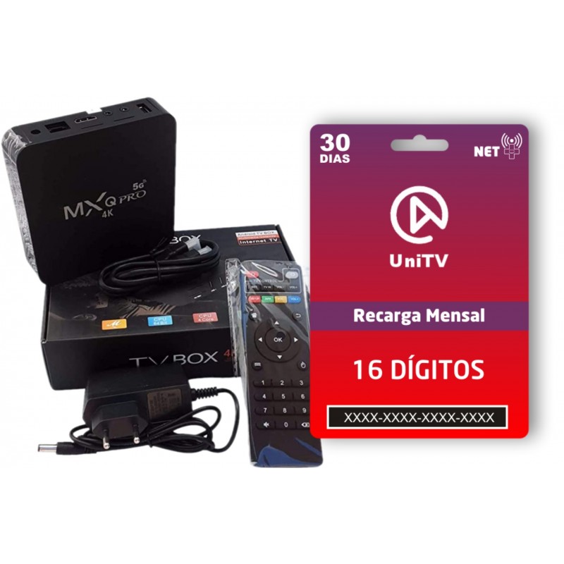 Tv Box + UniTV Recarga